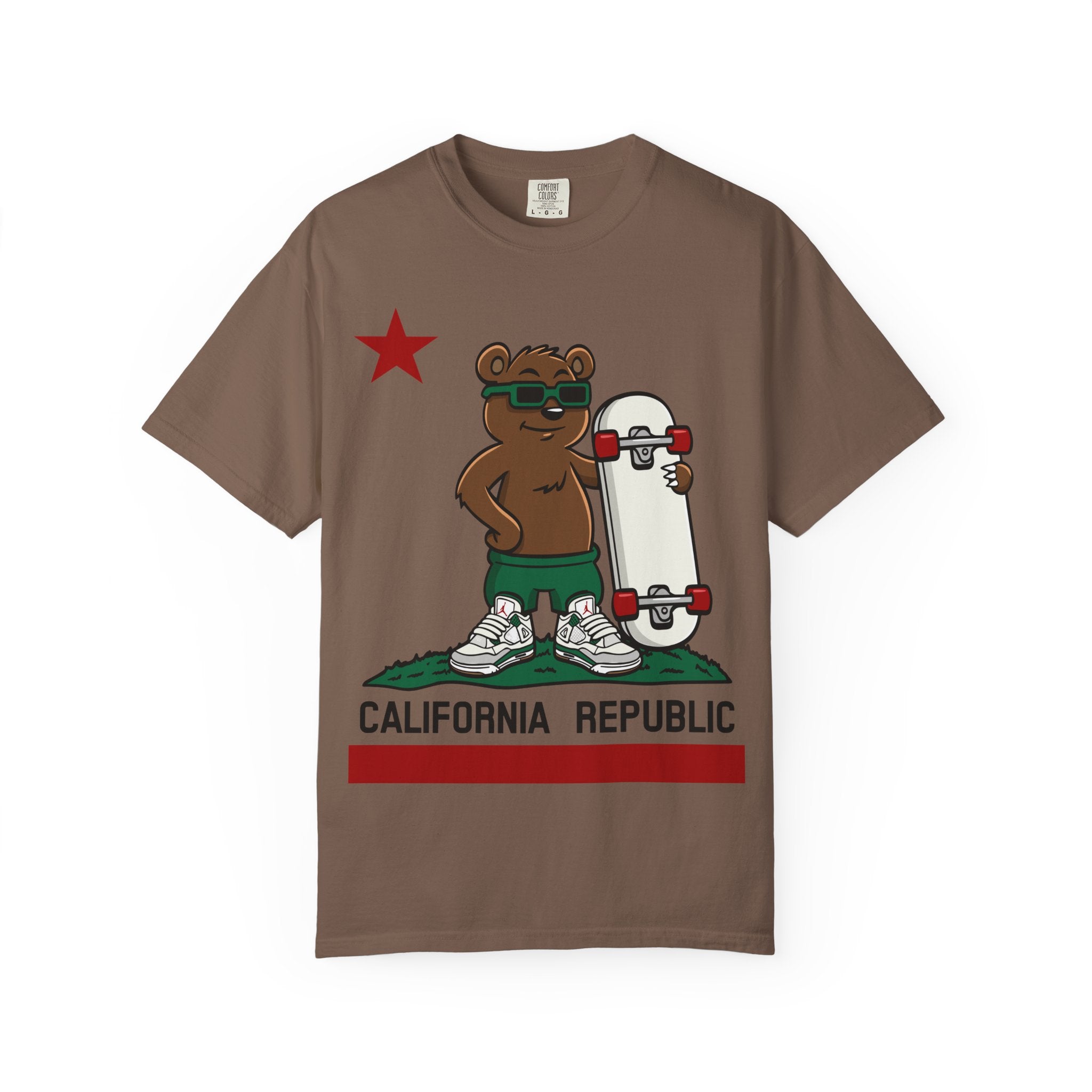 California Skateboard Bear Shirt - Cool Skater Tee for CA Fans - Sinful Threads
