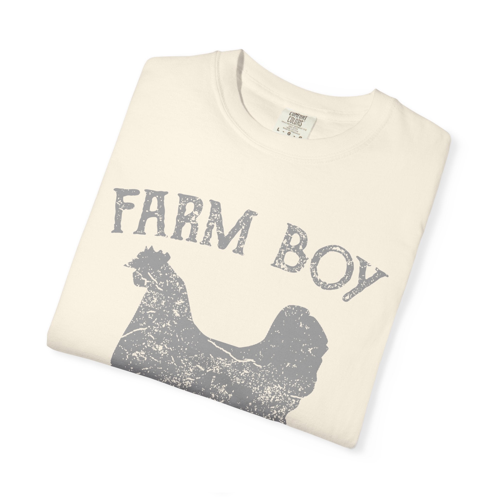 Farm Boy Fresh and Organic Graphic Print Rooster T-Shirt - Sinful Threads