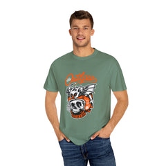 Outlaw Skull with Bat Rider Life To Ride Graphic T-Shirt