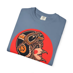 Biker Girl Shirt - Tattoo Flower Tee - Motorcycle Art Gift