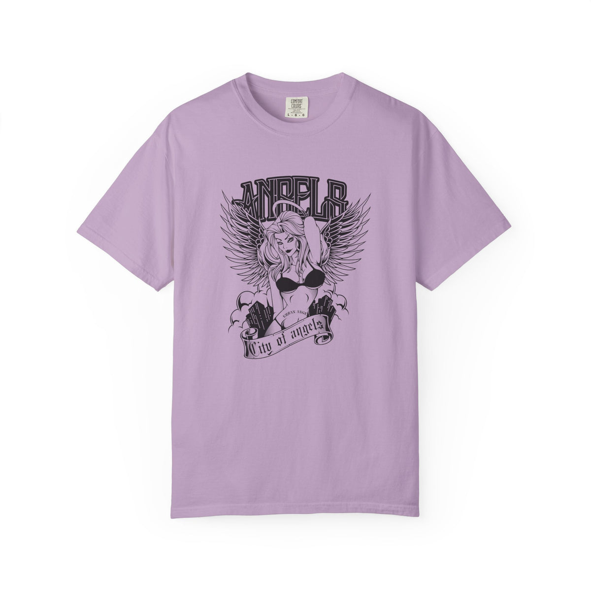 City of Angels Urban Angel Girl with Wings Graphic T-Shirt