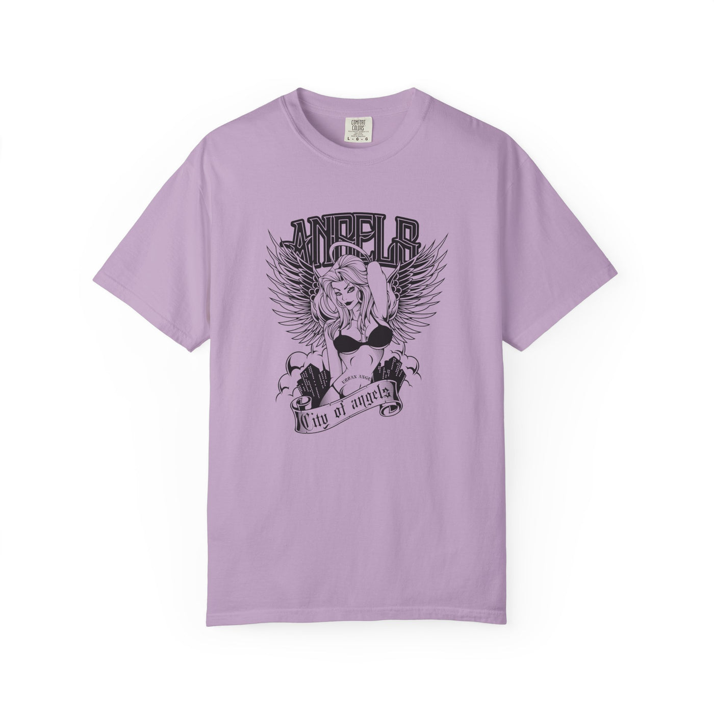 City of Angels Urban Angel Girl with Wings Graphic T-Shirt - Sinful Threads