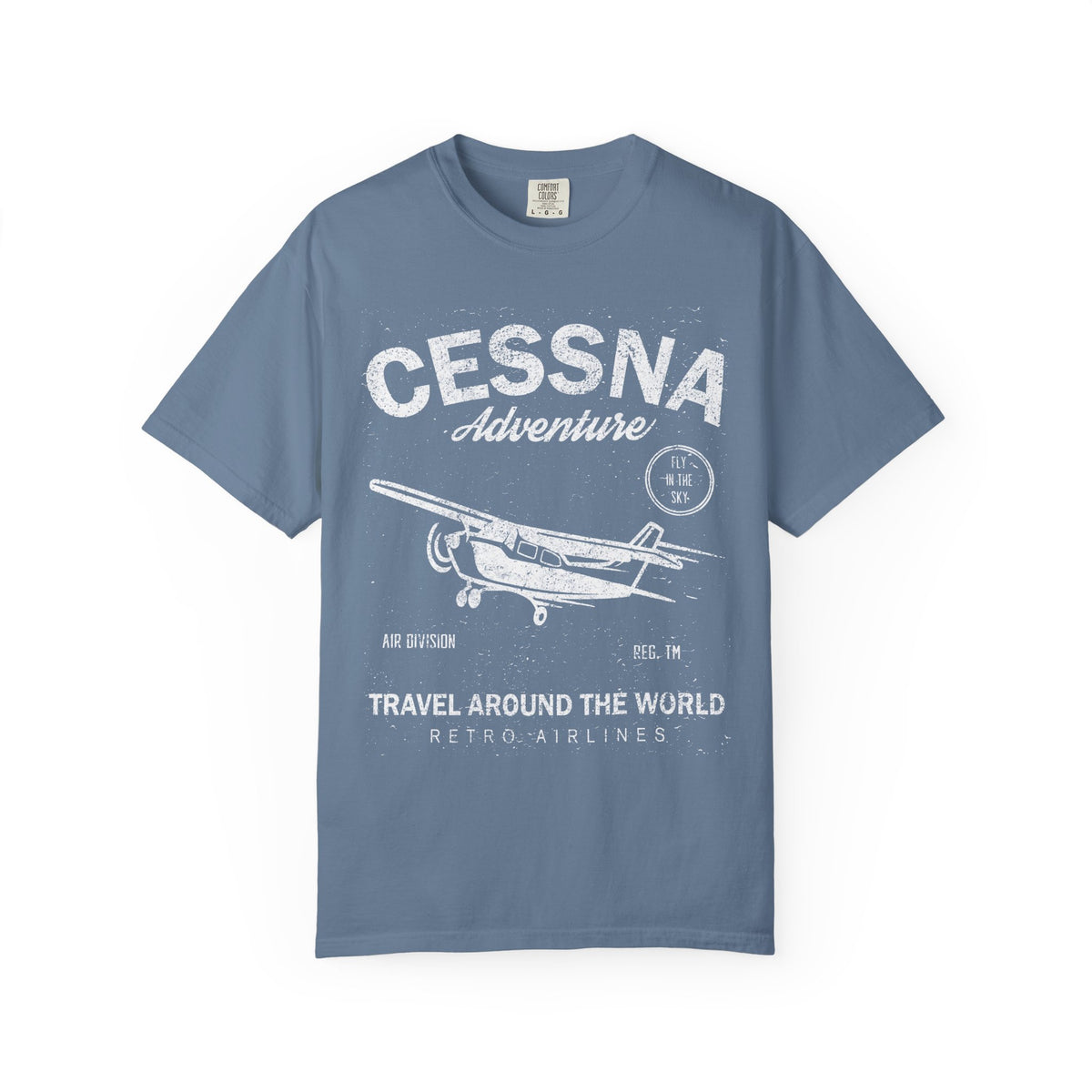 Cessna Adventure Travel Around The World Retro Airlines T-Shirt