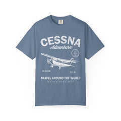 Cessna Adventure Travel Around The World Retro Airlines T-Shirt