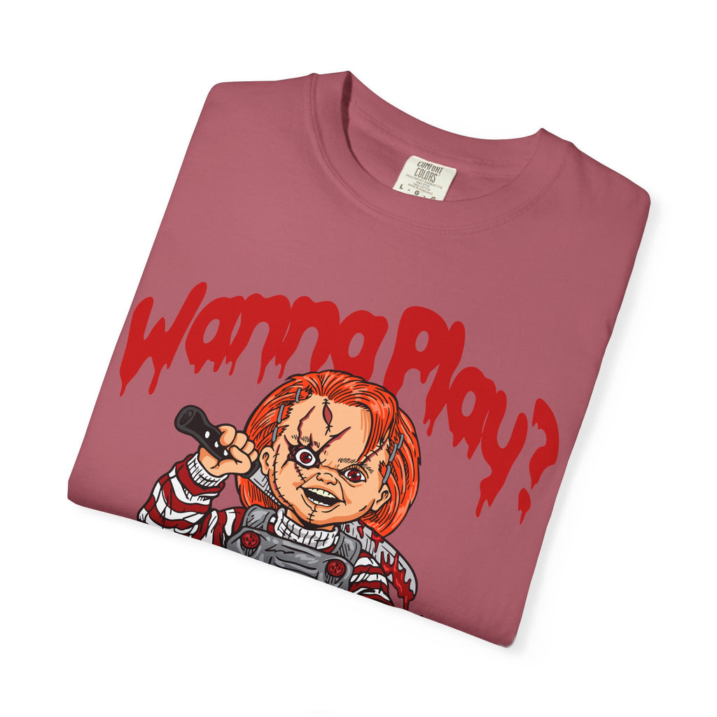 Chucky Doll Shirt - Wanna Play Horror Tee for Movie Fans - Sinful Threads