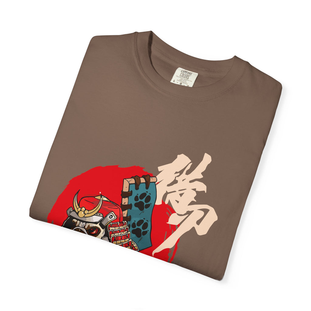 Pug Dog Graphic Tee Japanese Samurai Art Gift - Sinful Threads