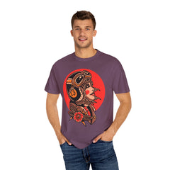 Biker Girl Shirt - Tattoo Flower Tee - Motorcycle Art Gift