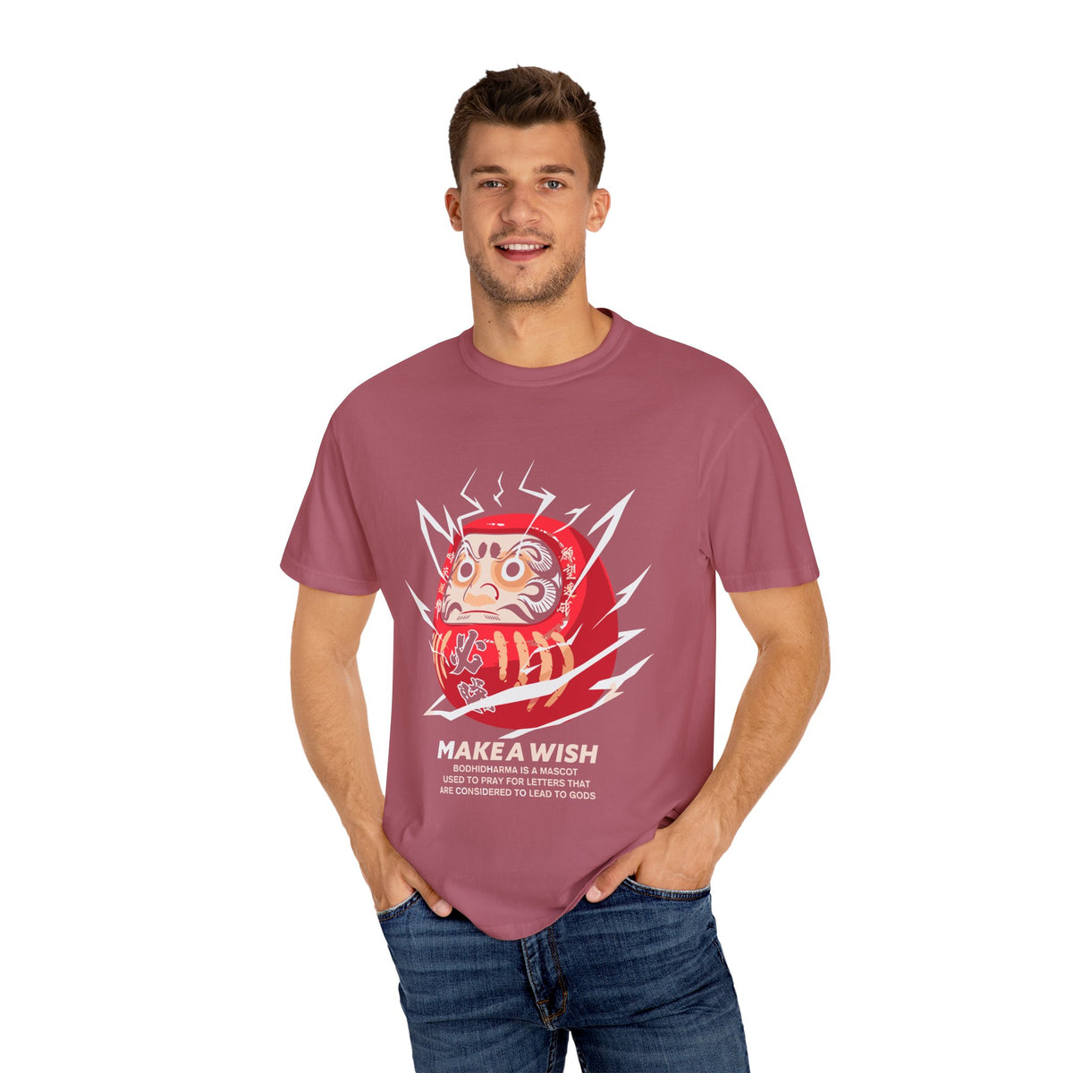 Daruma Good Luck Charm Japanese Graphic Tee Design