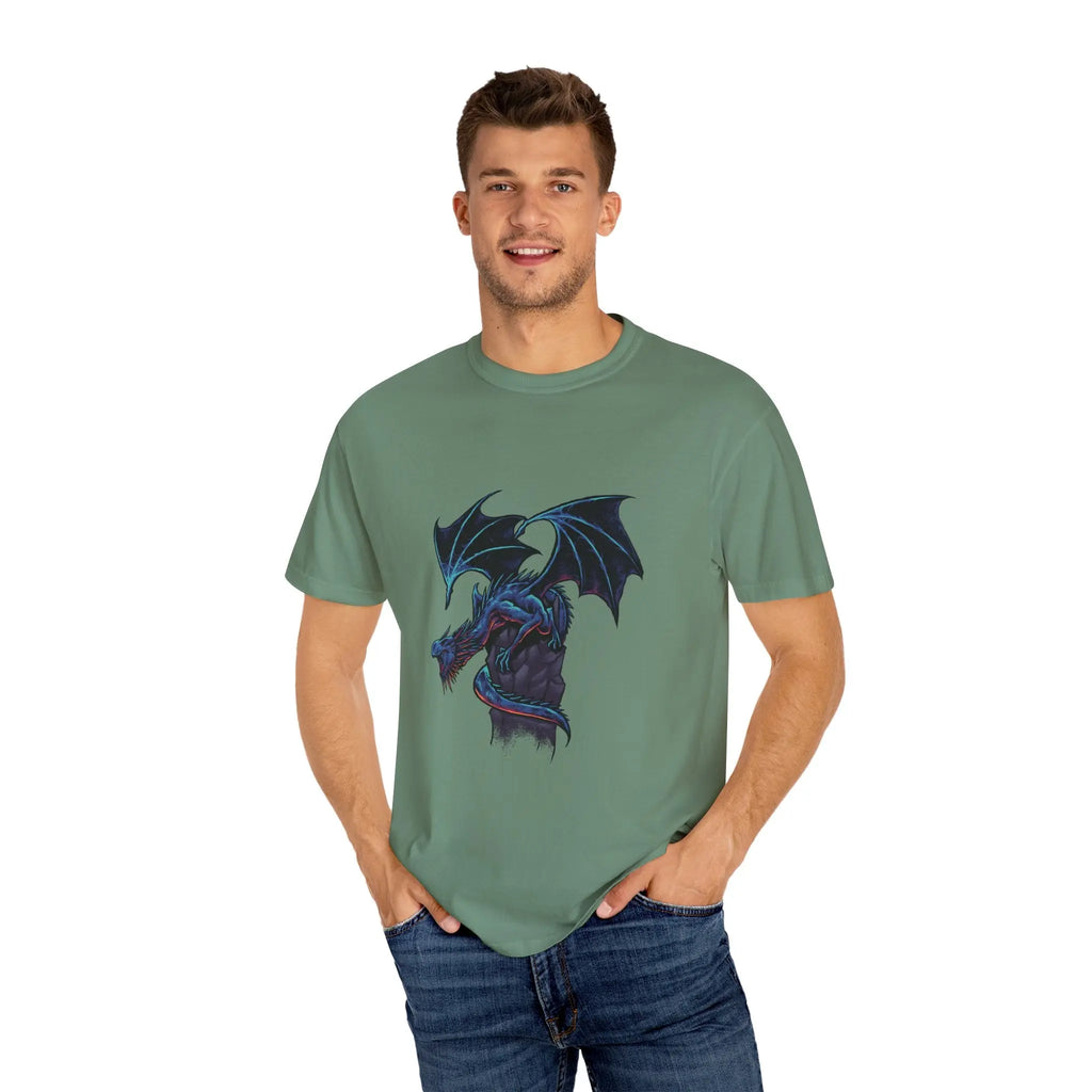 Fierce Dragon Roaring Illustration Graphic Design T-Shirt - Sinful Threads