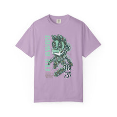 Fly Away Steampunk Robot With Japanese Text Design T-Shirt
