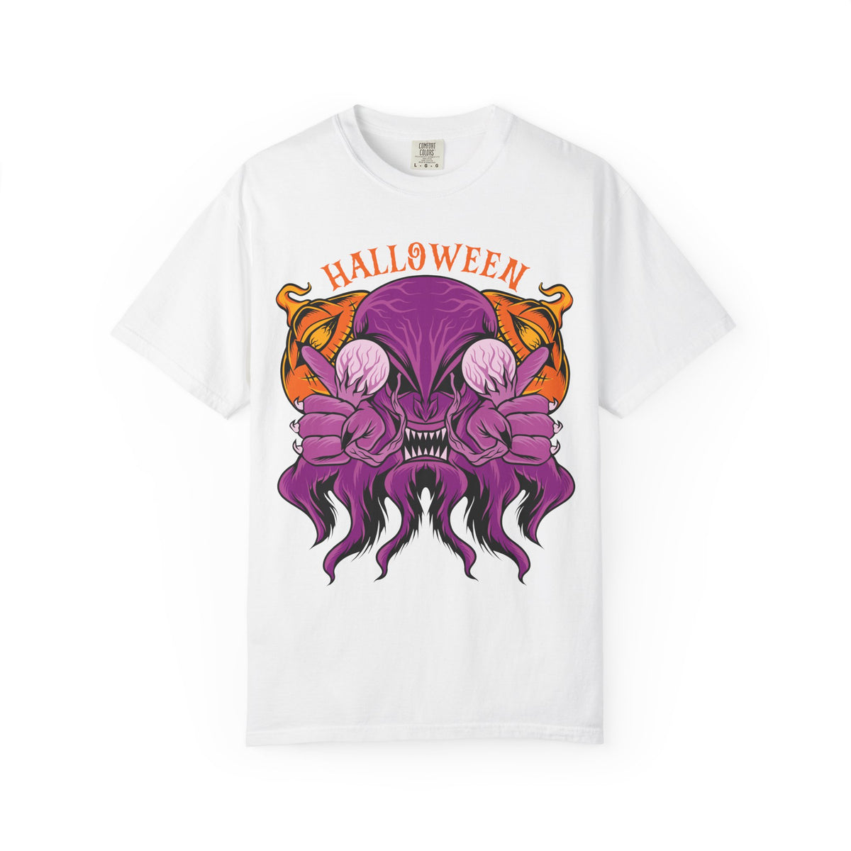 Monster pumpkin shirt - Purple Spooky Tee - Creepy Gift