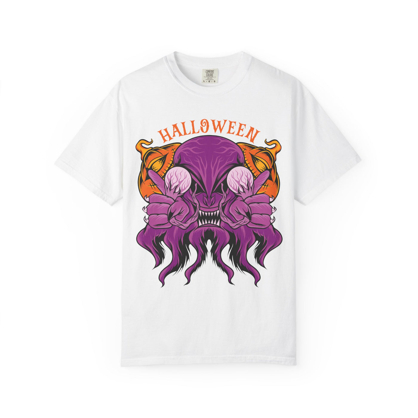 Monster pumpkin shirt - Purple Spooky Tee - Creepy Gift - Sinful Threads