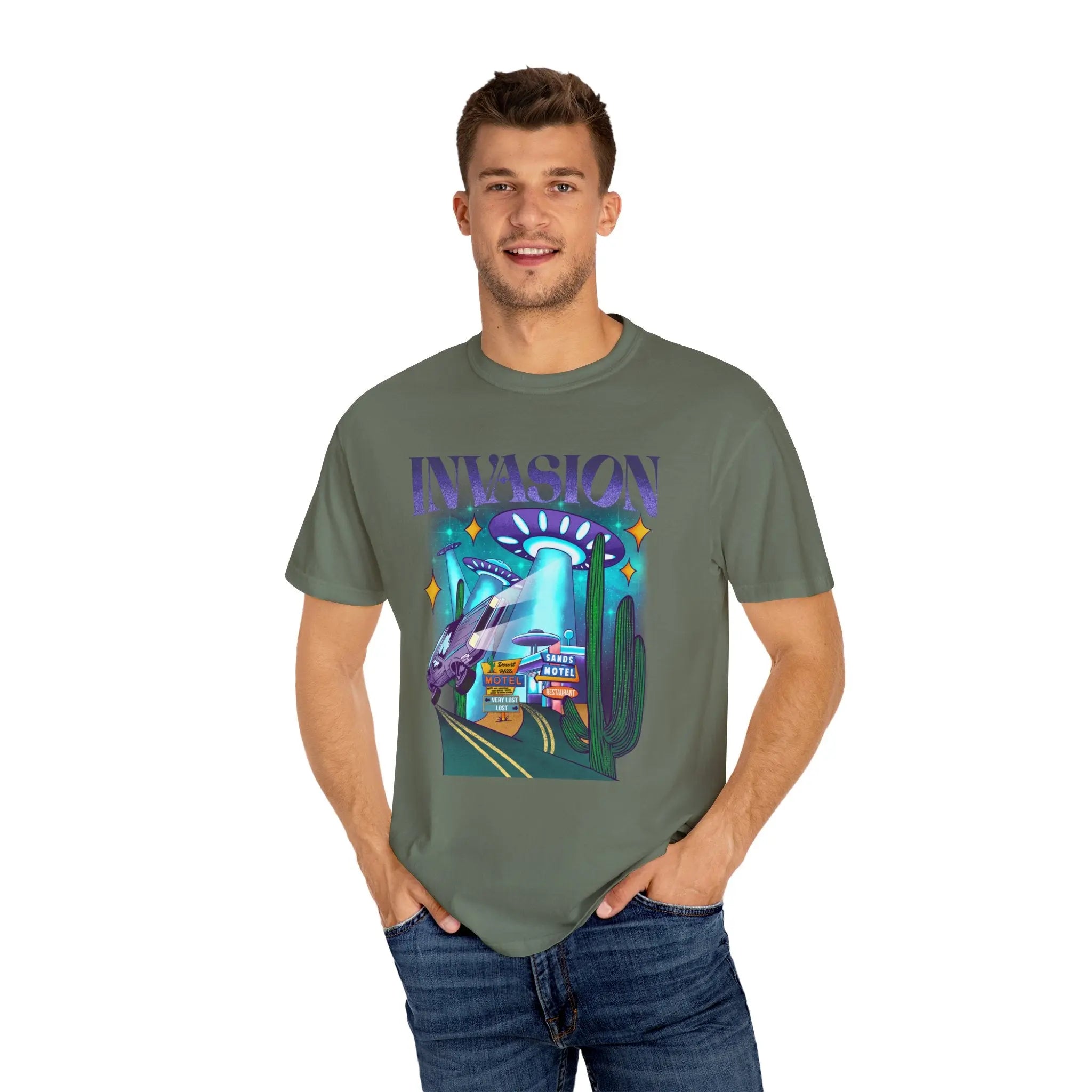 Alien Abduction Shirt – Desert Motel UFO Tee Retro Sci-Fi - Sinful Threads