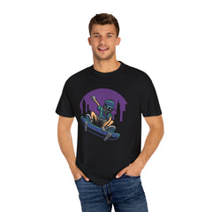 Cityscape Skateboarder Shirt - Urban Graphic Tee - Cool Gift
