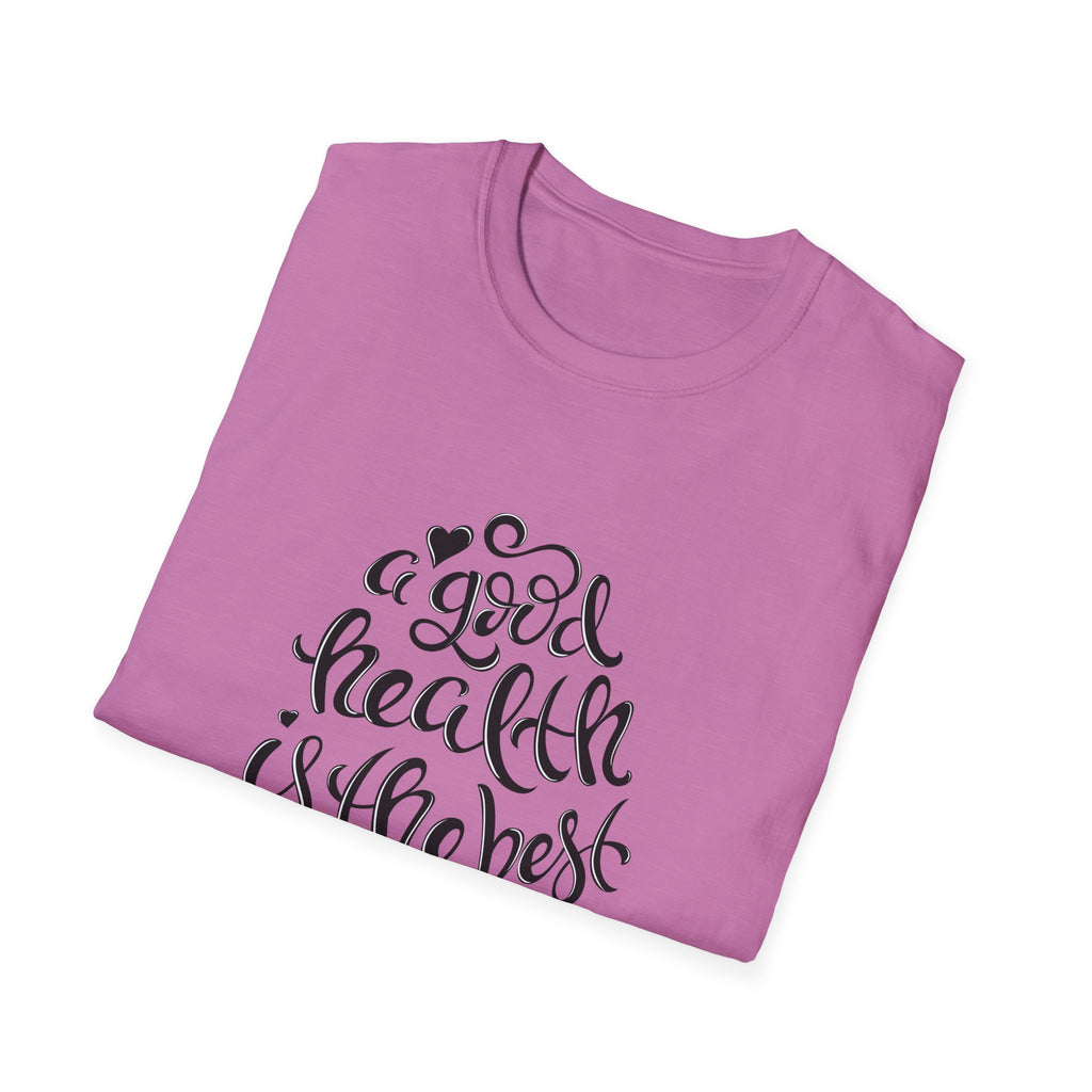 Good Health Best Wealth Wellness Graphic Tee - Inspire Daily - Sinful Threads