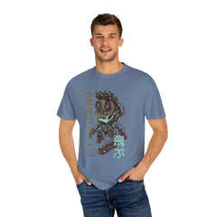 Fly Away Einstein Robot On Skateboard Illustration T-Shirt