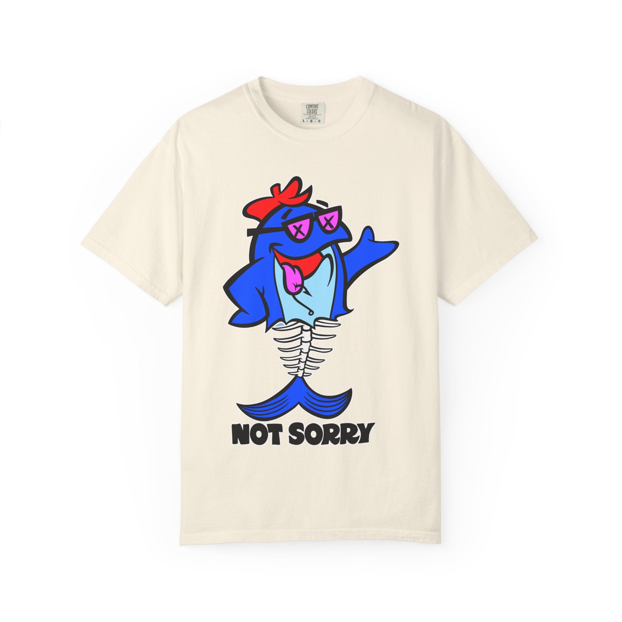 Funny Shark Shirt - Not Sorry Skeleton Design Tee - Sinful Threads