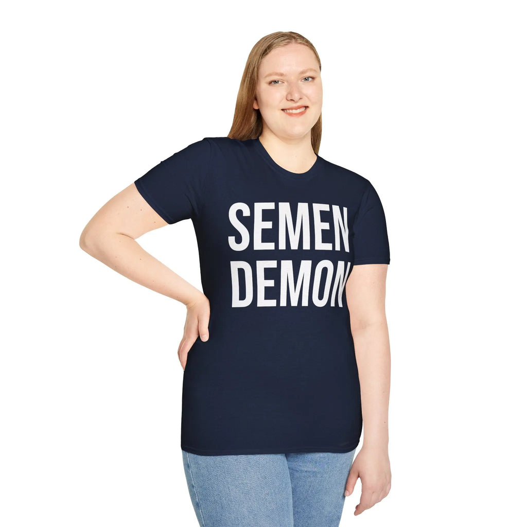 Semen Demon Tee - Adult Humor Graphic Tee Printify