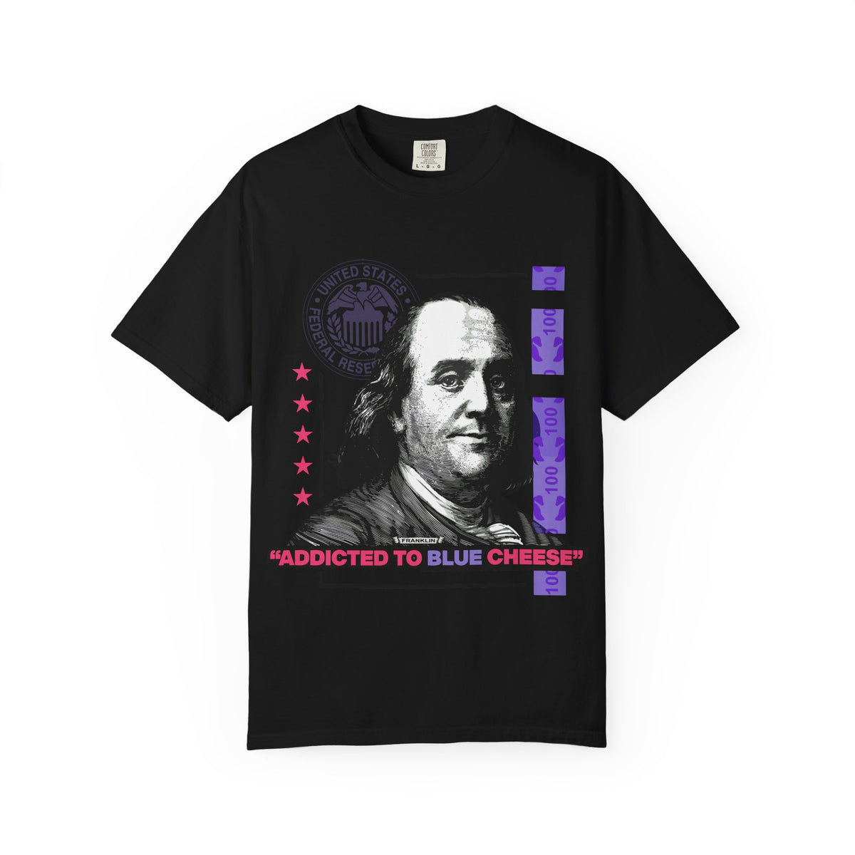Blue Cheese Tee – Ben Franklin Dollar Bill Streetwear