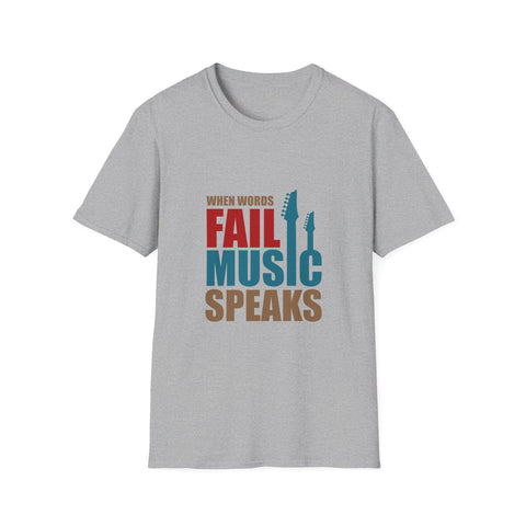 When Words Fail Music Tee - Music Speaks Graphic Shirt - Sinful Threads