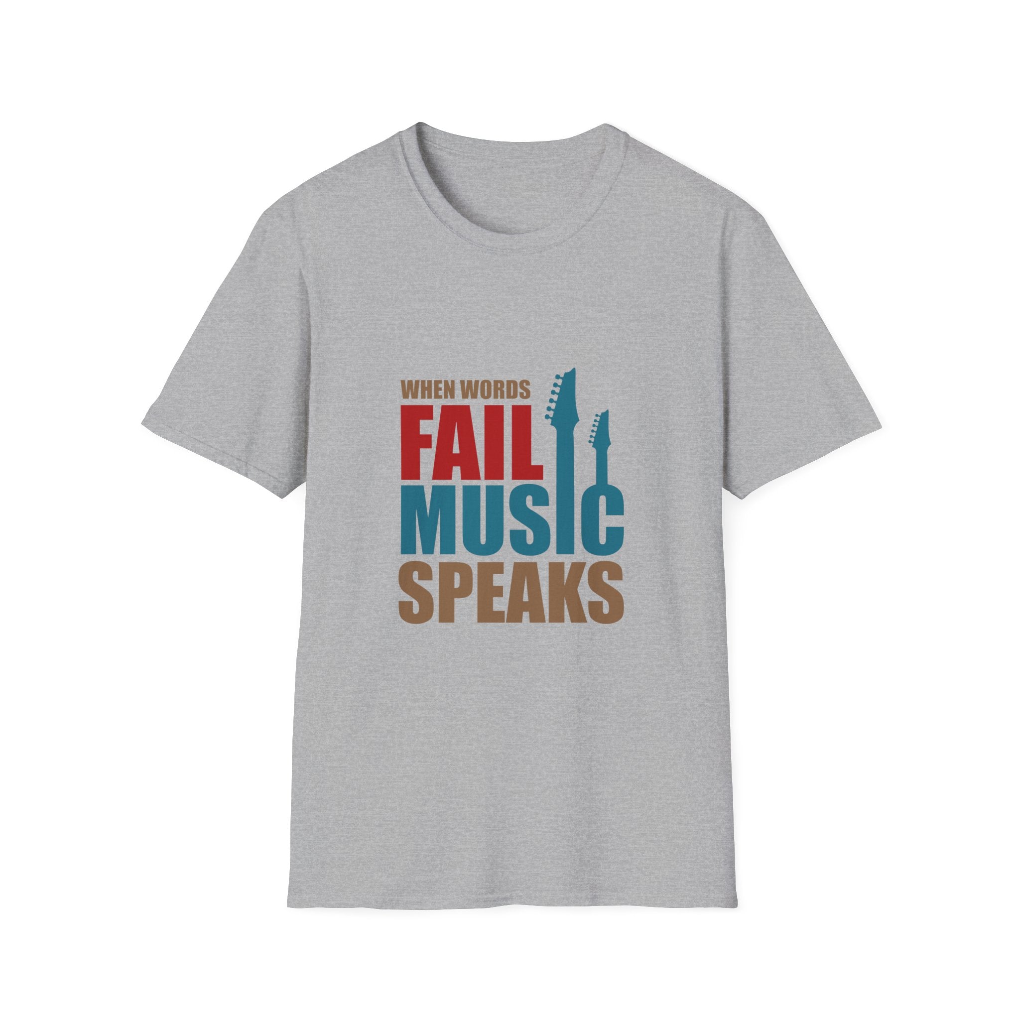 When Words Fail Music Tee - Music Speaks Graphic Shirt - Sinful Threads