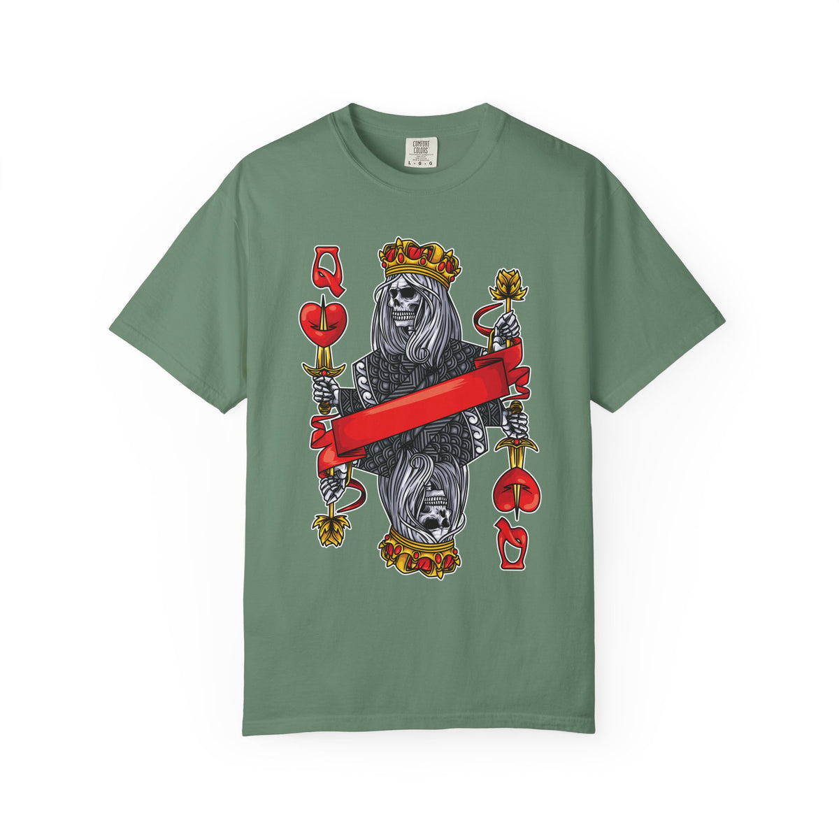 Red Queen T-shirt – Skull Graphic Top – Queen of Hearts