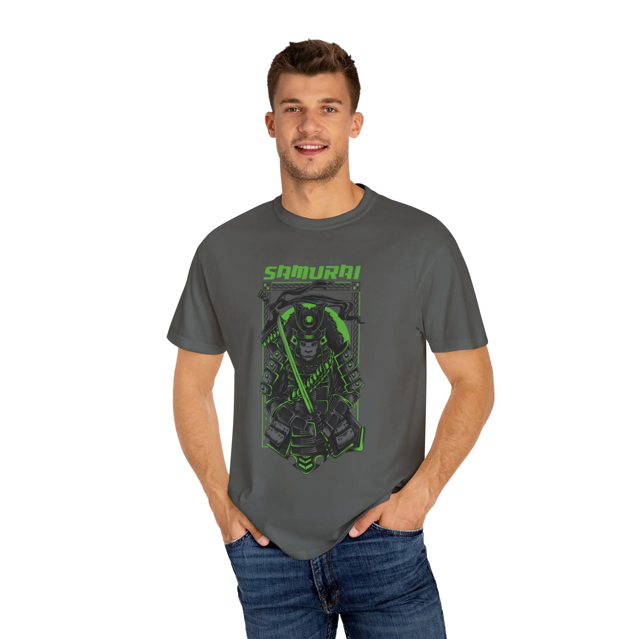 Fierce Warrior Samurai Graphic Unisex Relaxed Fit T-Shirt - Sinful Threads