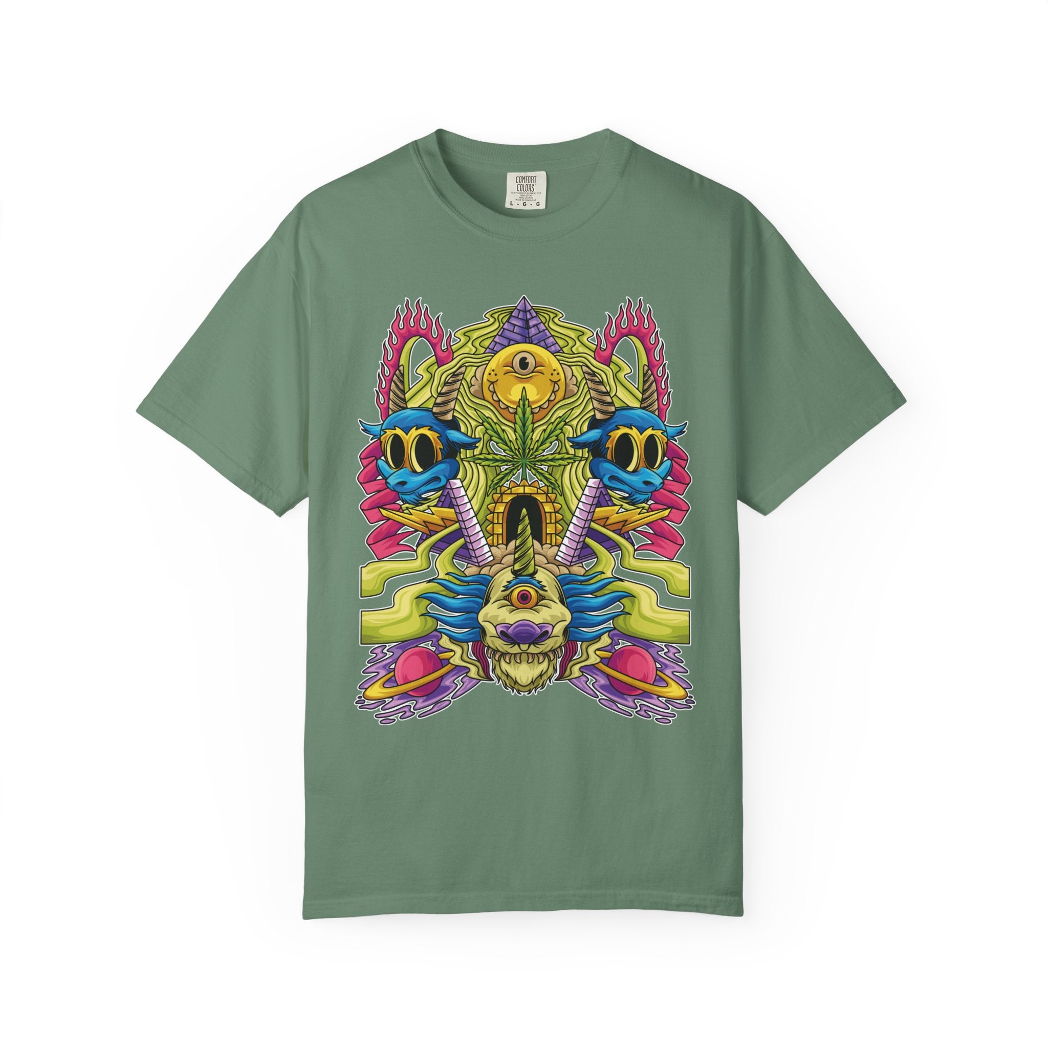 Trippy Monster Tee - Psychedelic Monster Tee - Weed Art Gift - Sinful Threads
