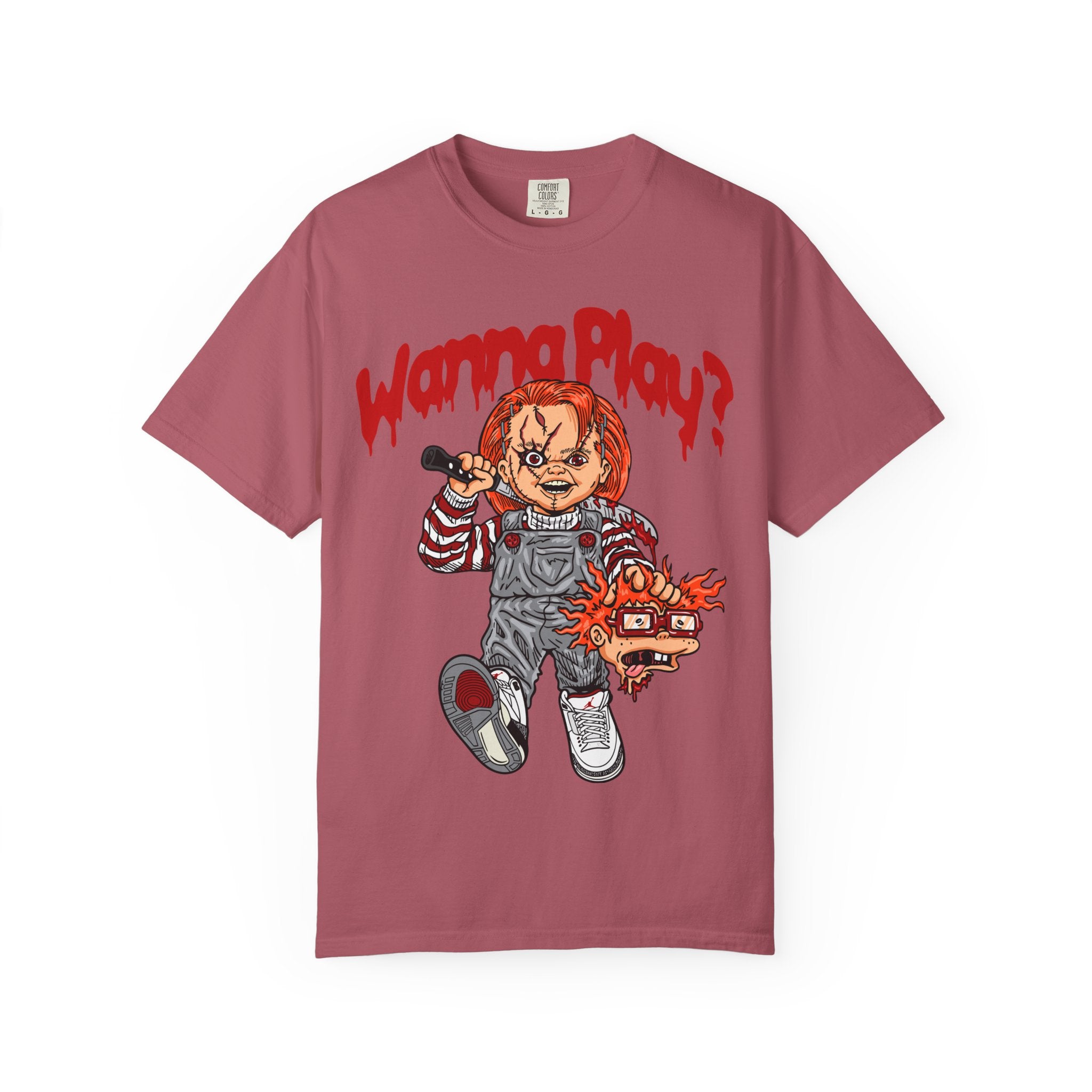Chucky Doll Shirt - Wanna Play Horror Tee for Movie Fans - Sinful Threads