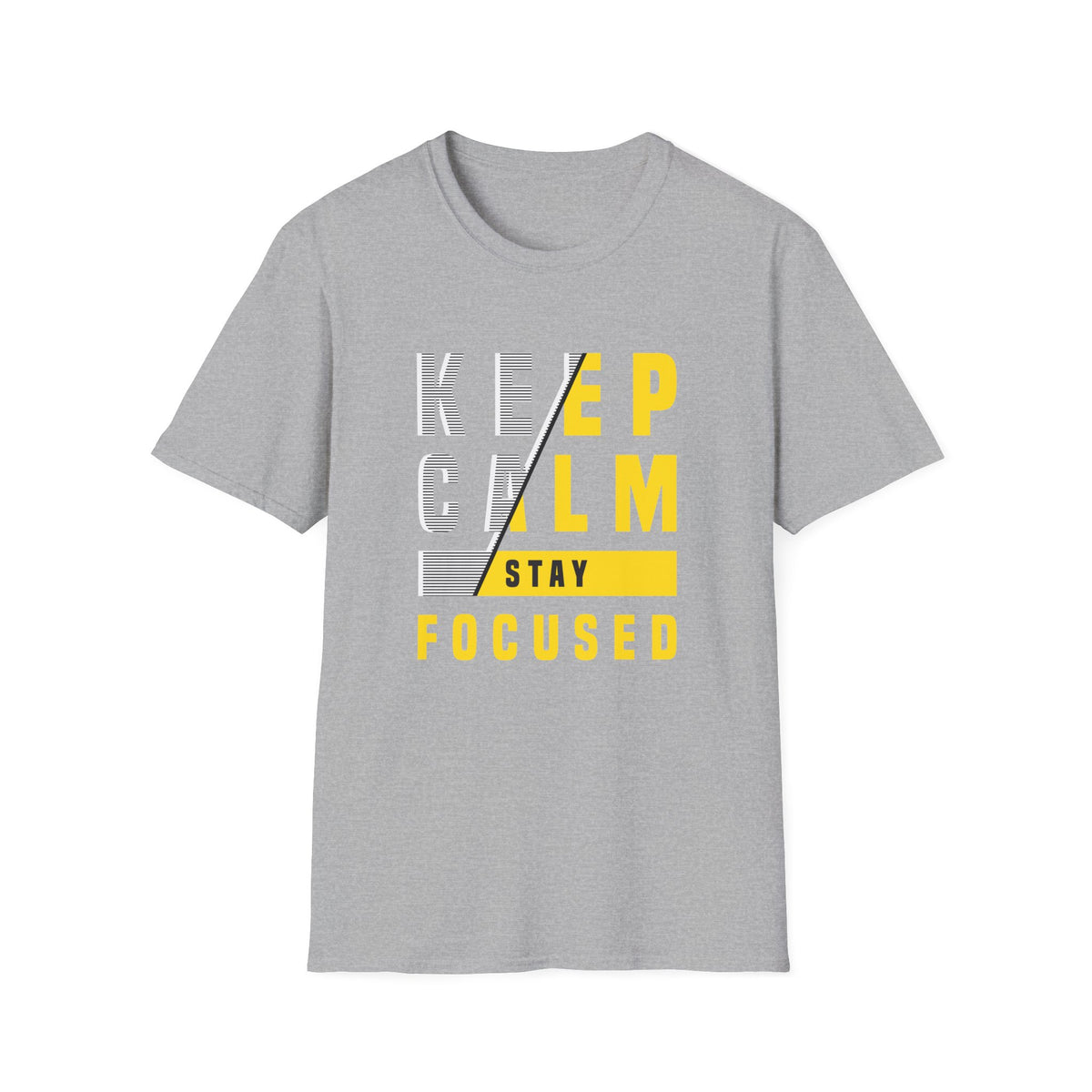 Keep Calm Stay Focused T Shirt - Mindful Productivity & Zen - Sinful Threads