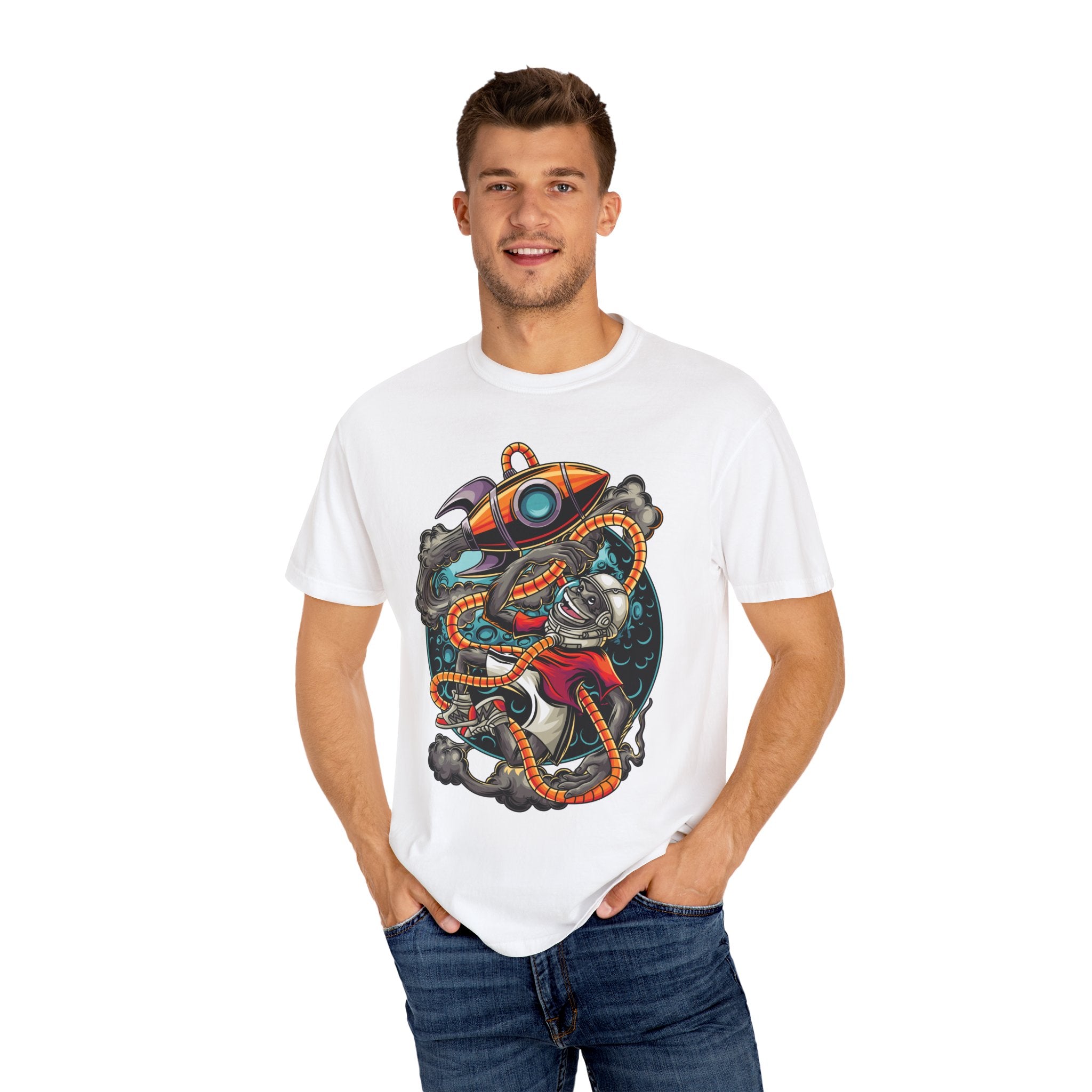 Space Monkey Shirt - Funny Astronaut Tee - Rocket Adventure Gift - Sinful Threads
