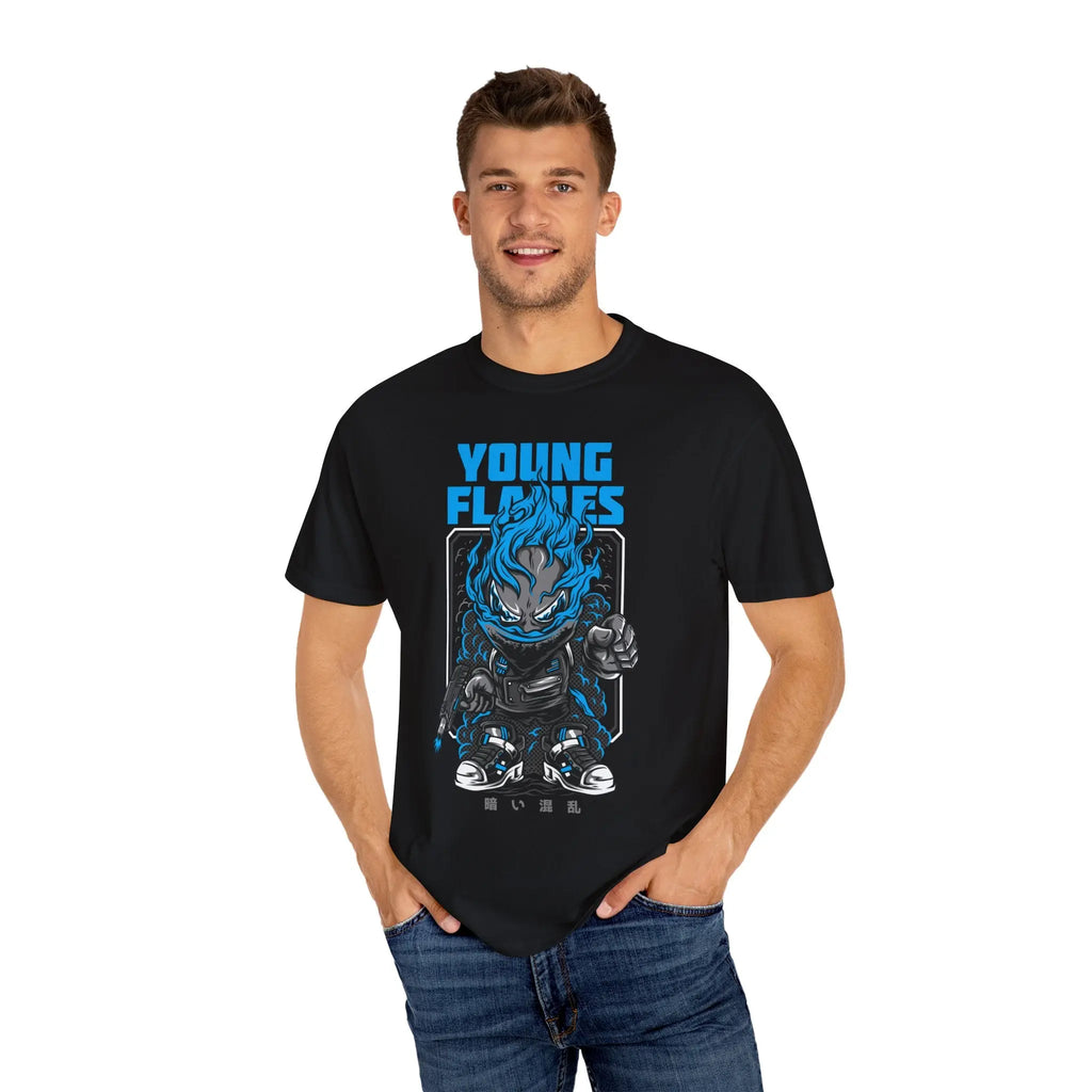 Young Flames Graphic T-Shirt Bold and Fierce Design - Sinful Threads