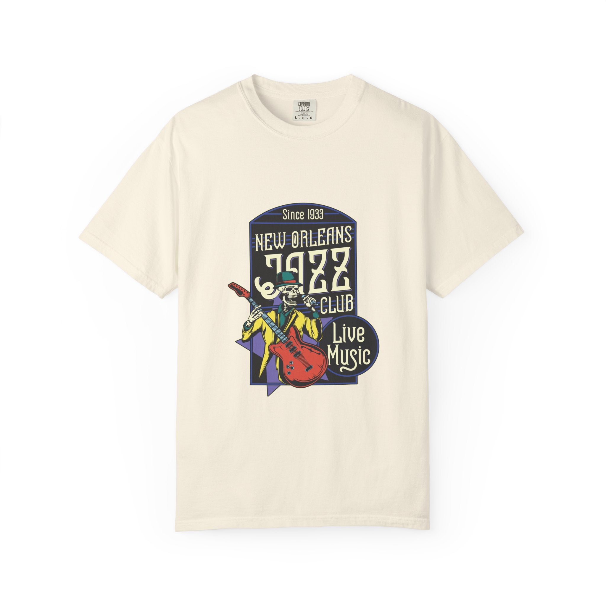 New Orleans Jazz Shirt - Jazz Club Skull Tee, NOLA Music Gift - Sinful Threads