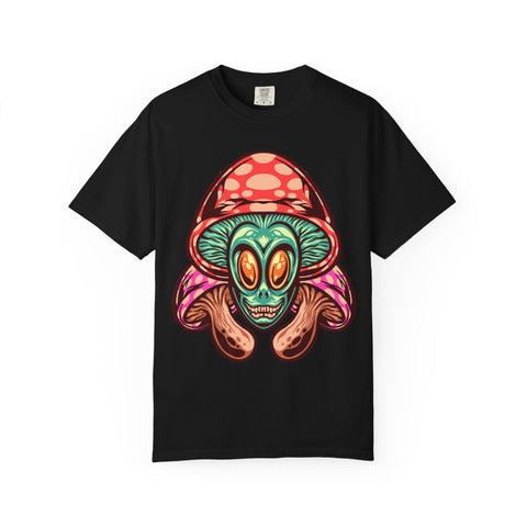 Psychedelic Graphic Tee - Trippy Mushroom Tee - Alien Art Gift