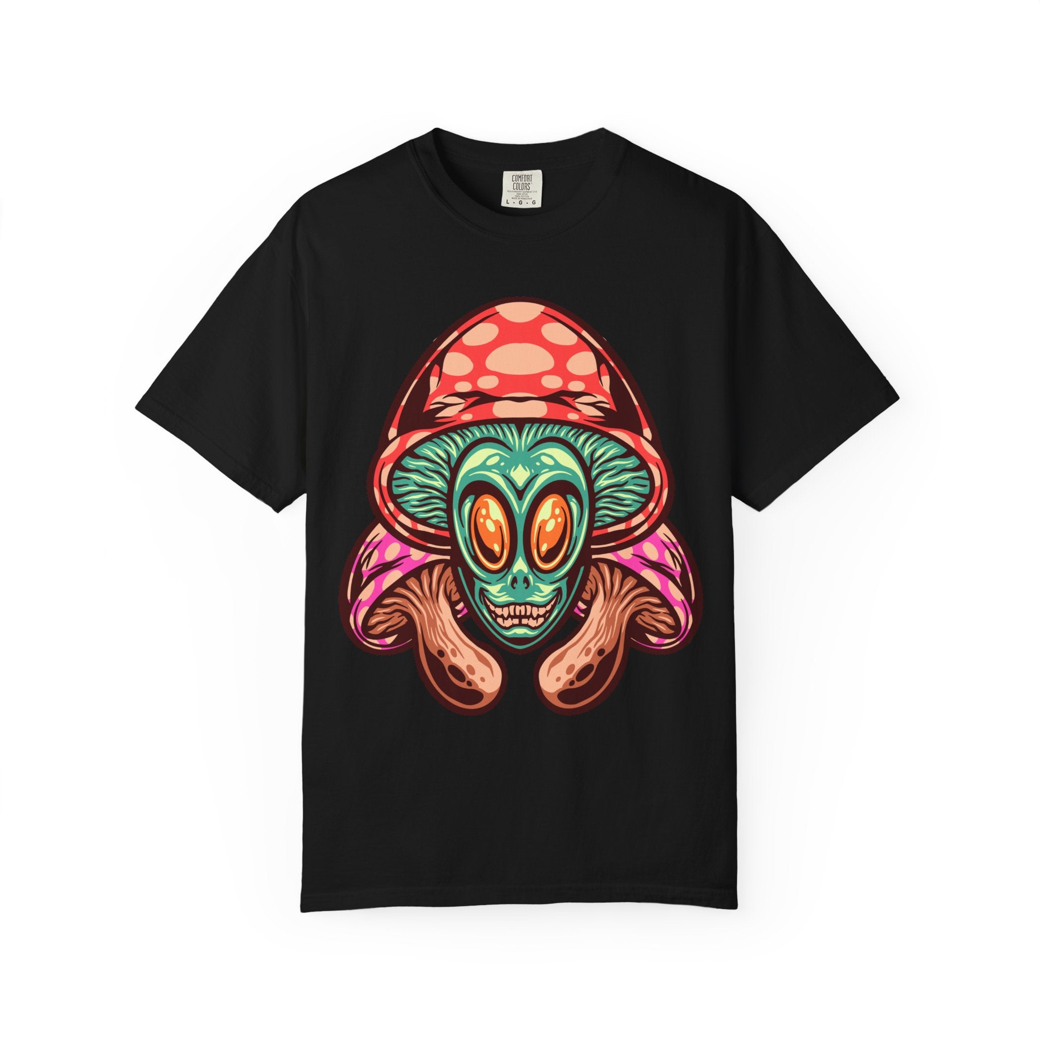 Psychedelic Graphic Tee - Trippy Mushroom Tee - Alien Art Gift - Sinful Threads