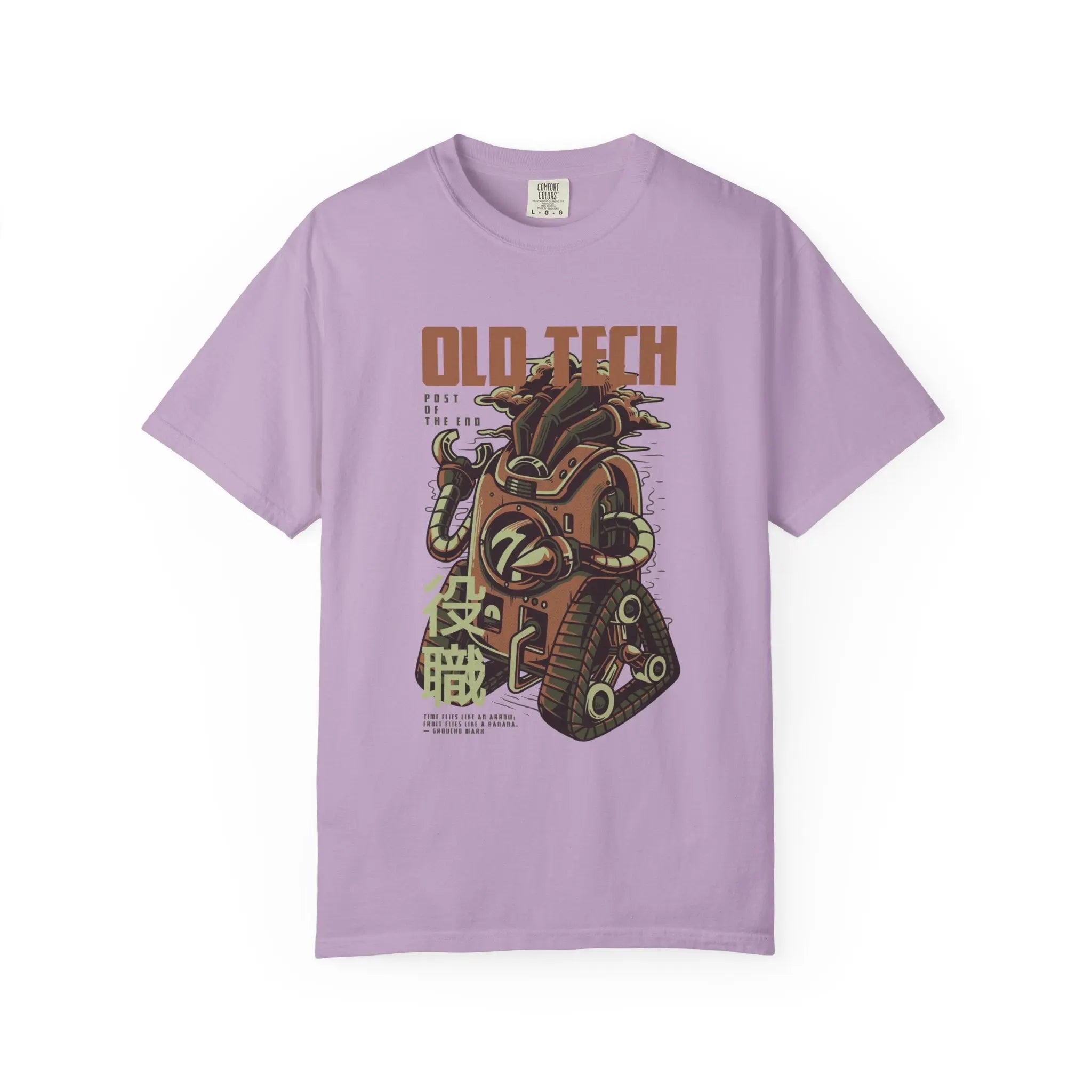 Retro Old Tech Post Of The End Robot Illustration T-Shirt - Sinful Threads
