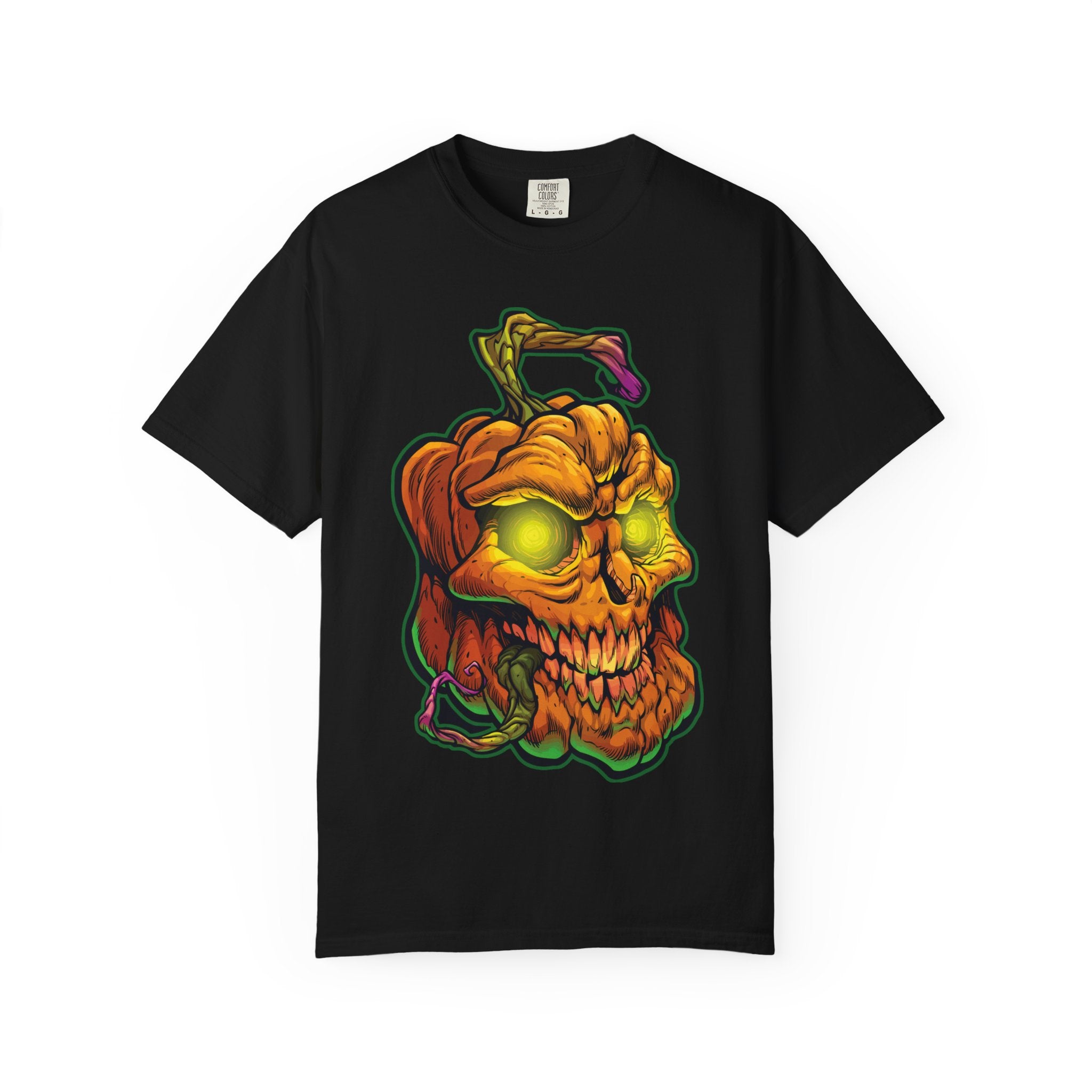 Pumpkin Skull Tee - Spooky Halloween Shirt for Horror Fans - Sinful Threads