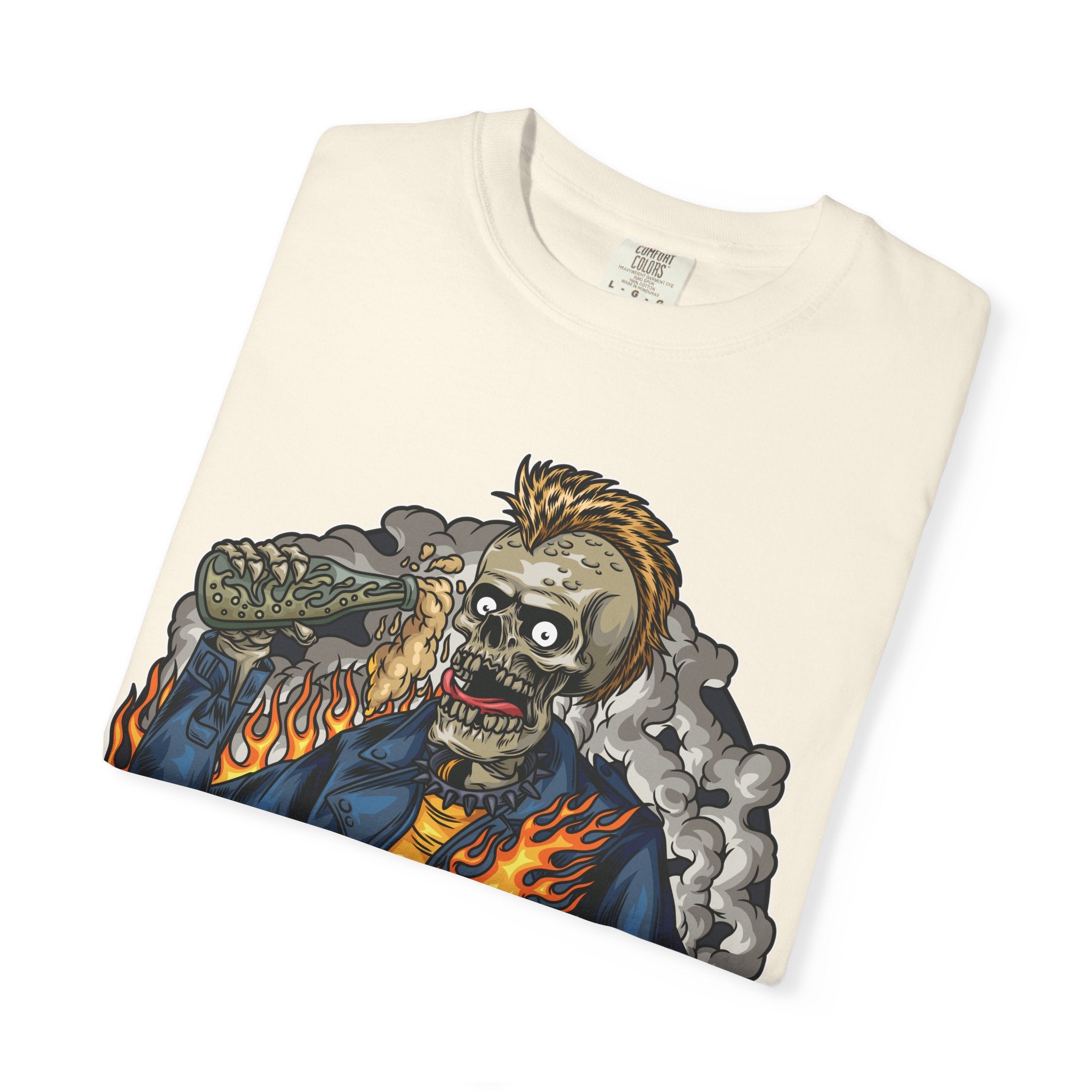 Punk Skull Shirt – Mohawk Skeleton Graphic Tee, Edgy Punk Rocker - Sinful Threads