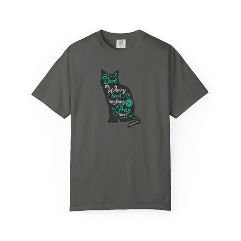 Don't Worry About Anything But Pray Christian Cat T-Shirt
