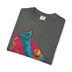 Surreal Gaming Tee - Monster Joystick Shirt for Arcade Fans