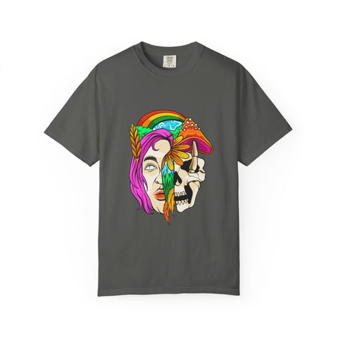 Psychedelic Skull Tee - Colorful Trippy Clothing for Women