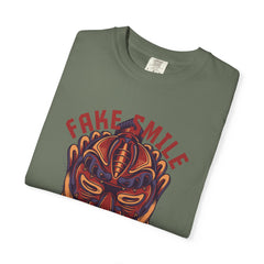 Fake Smile Japanese Mask Quote Art Design Graphic T-Shirt