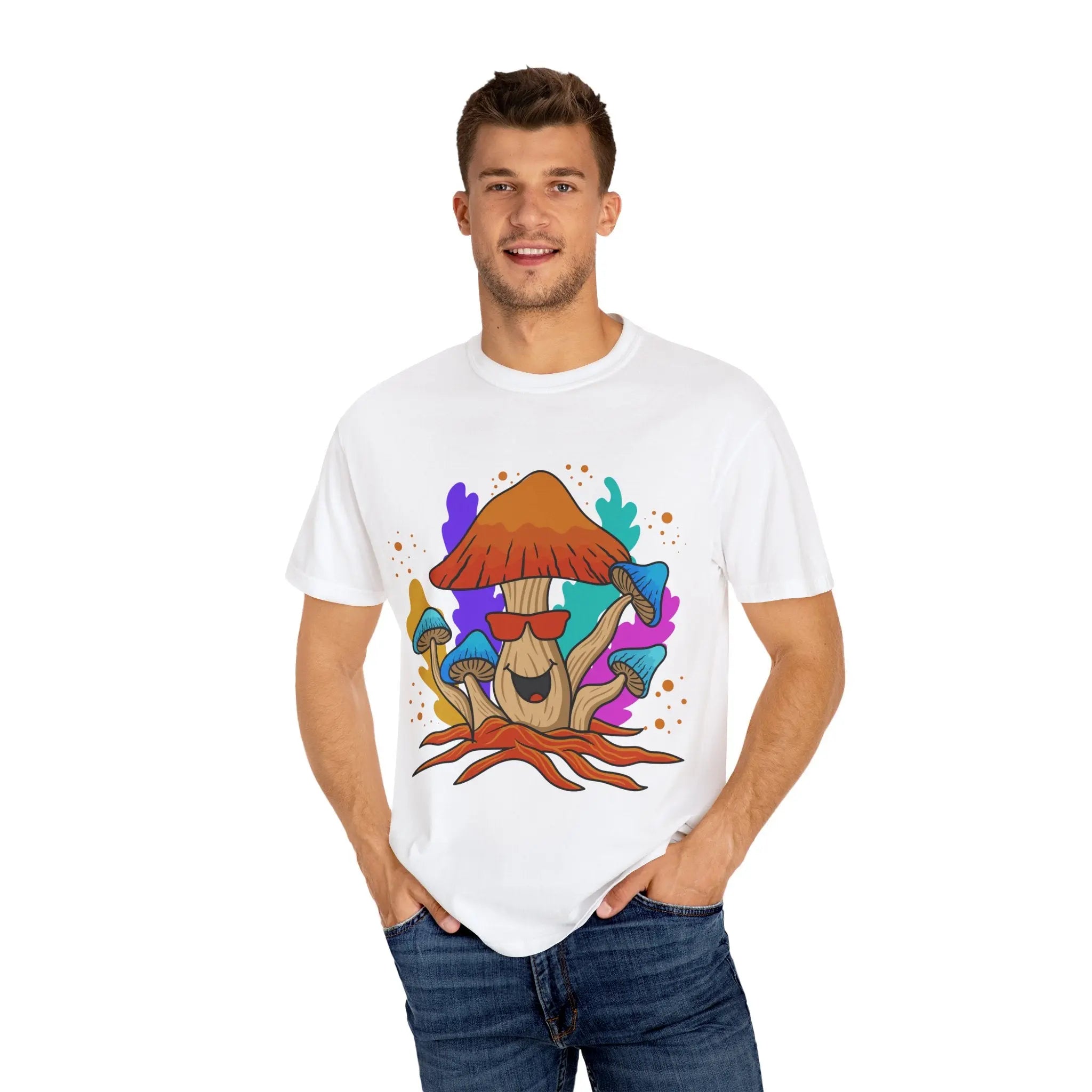 Psychedelic Mushroom Tee - Trippy Sunglasses Fungi Gift - Sinful Threads
