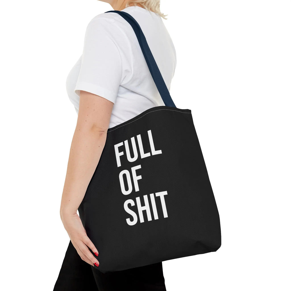 Sarcastic Tote Bag - Full Of Shit Funny Quote Canvas Bag Printify