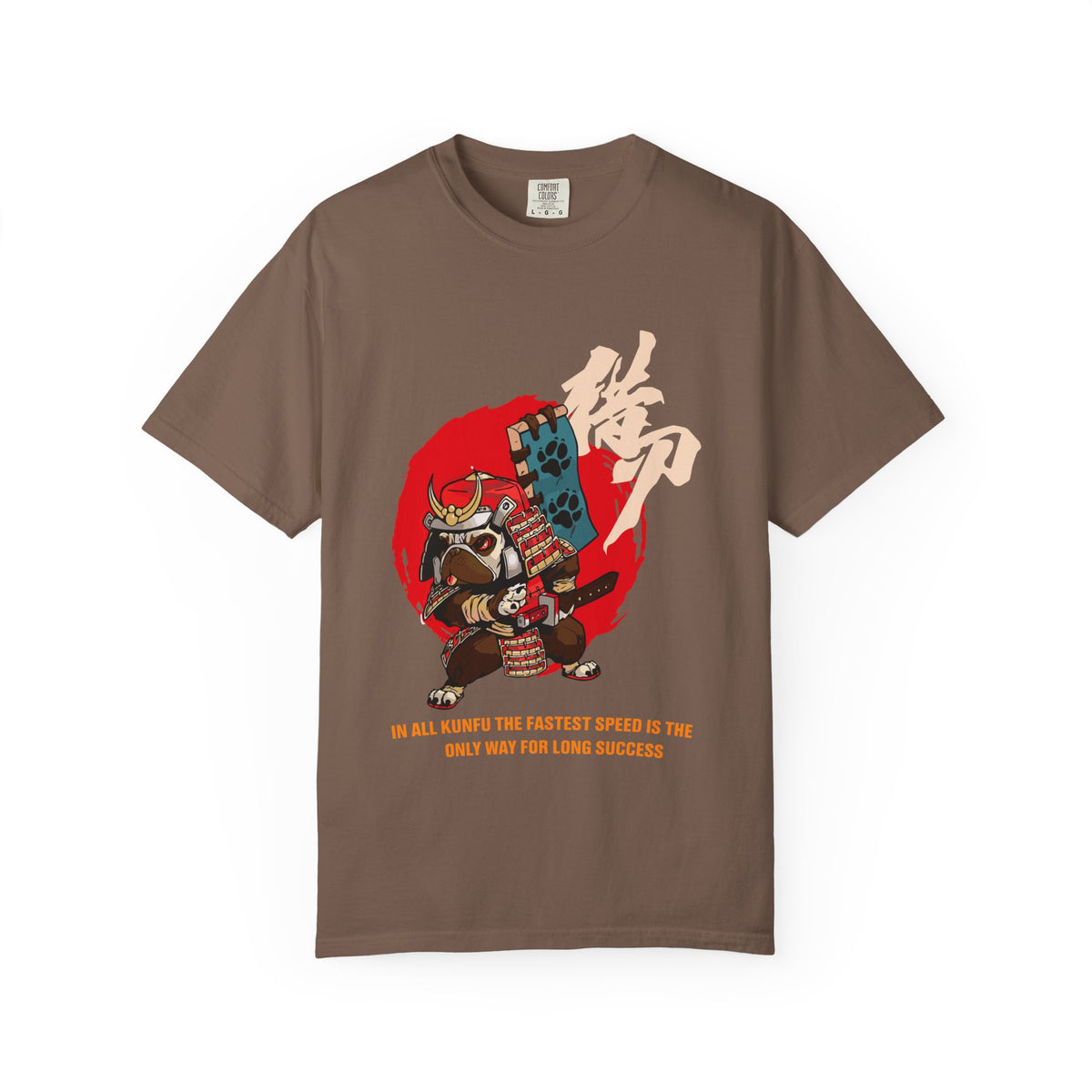 Pug Dog Graphic Tee Japanese Samurai Art Gift