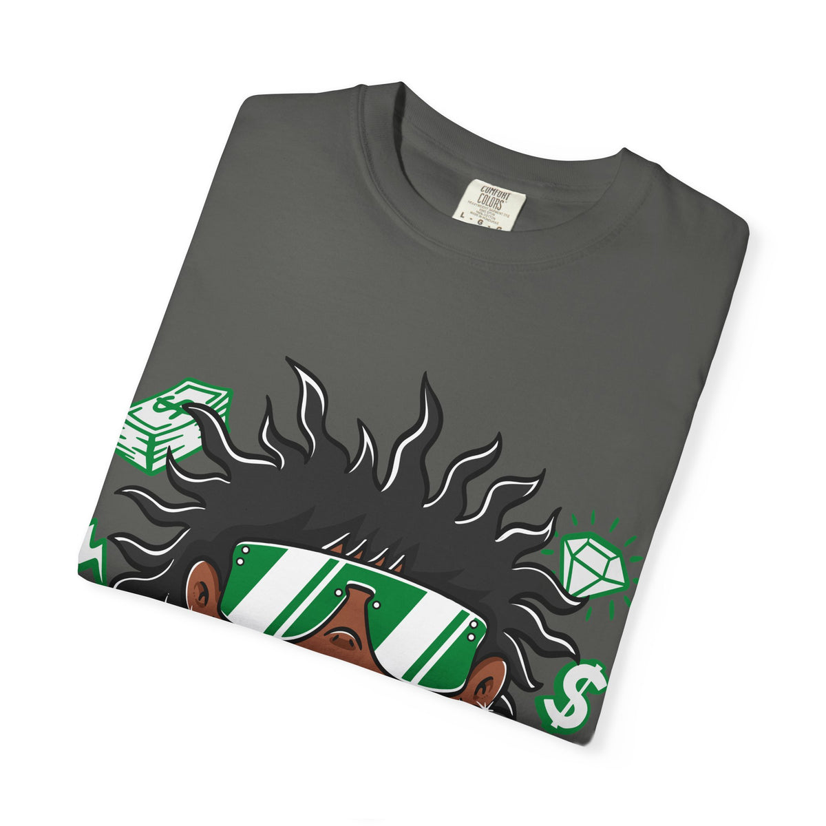 Gold Grill Tee – Hip Hop Cartoon Shirt for Street Culture