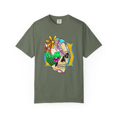 Floral Skull Shirt - Gothic Botanical Tee - Surreal Art