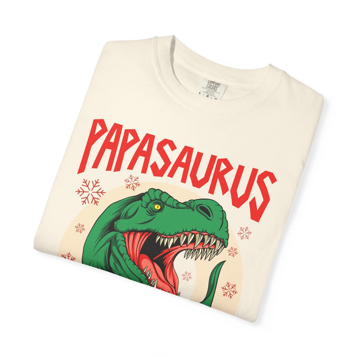 Christmas Papasaurus Shirt - Festive T-Rex Tee Holiday Gift