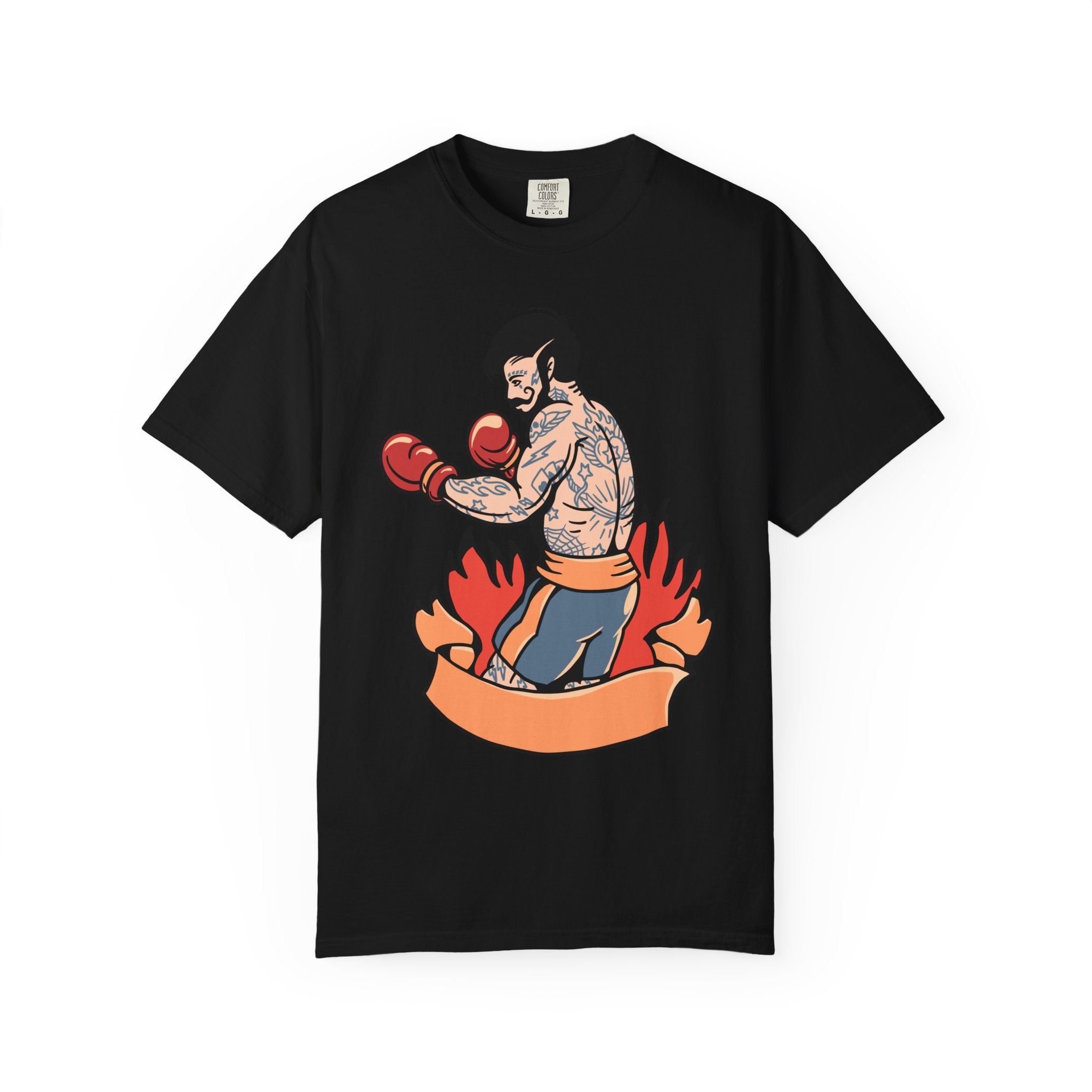 Tattooed Boxer Shirt - Boxing Illustration Tee, Tattoo Gift - Sinful Threads