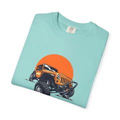 Adventurous Off Road Car Sunset Graphic Design T-Shirt - Sinful Threads